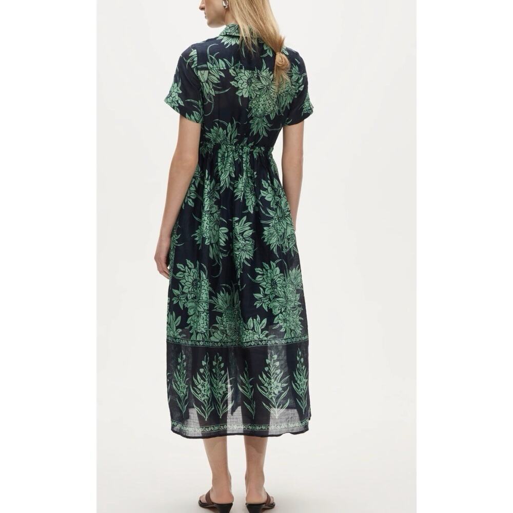 New! J.Crew Wm's Cerise shirt-dress in pineapple garden-print ramie Sz 8 #85 - Picture 2 of 6